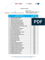 Lista de candidatos aprovados para vaga de Jovem Aprendiz