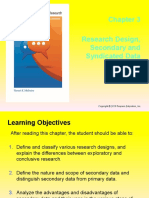 Research Design, Secondary and Syndicated Data