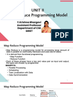Unit Ii Map Reduce Programming Model: Y.Krishna Bhargavi Assistant Professor Department of CSE Griet