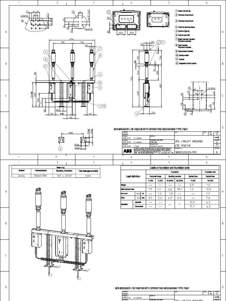 Sf6 Breaker LTB 145D1/B With Operating Mechanism Type Fsa1 | PDF ...