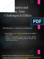 Globalization and Pluralism: New Challenges To Ethics