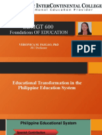 EDMGT 600: Foundations OF EDUCATION