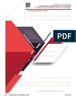 Signed Learning Material No. 2 Mathematical Languages and Symbols Template