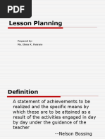 Lesson Planning: Prepared By: Ma. Elena K. Parayno