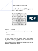 Ejercicio para Datos Agrupados - 2