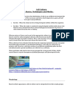 Cell Culture - Basics, Techniques and Media