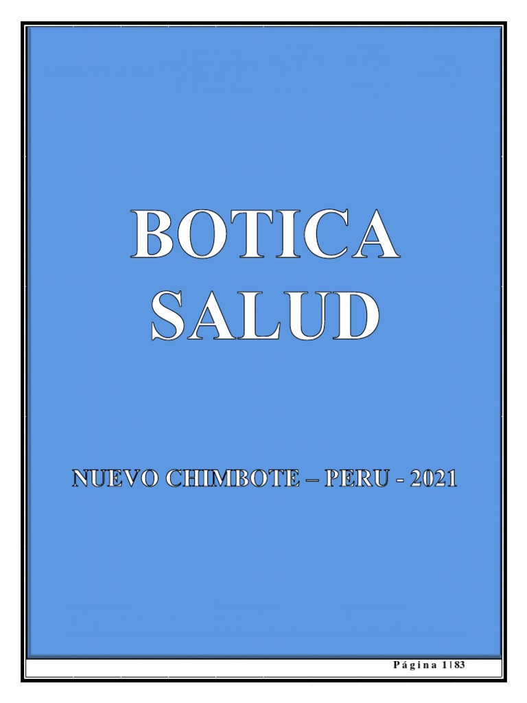 Poe-Botica Salud-San Luis | Descargar gratis PDF | Farmacia | Farmacéutico