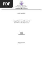 DepEd Action Research Template Guide | PDF | Methodology | Data Analysis