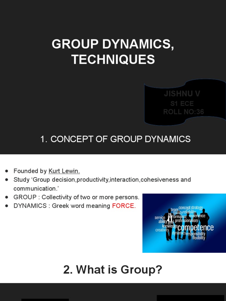 GROUP DYNAMICS,TECHNIQUES | PDF