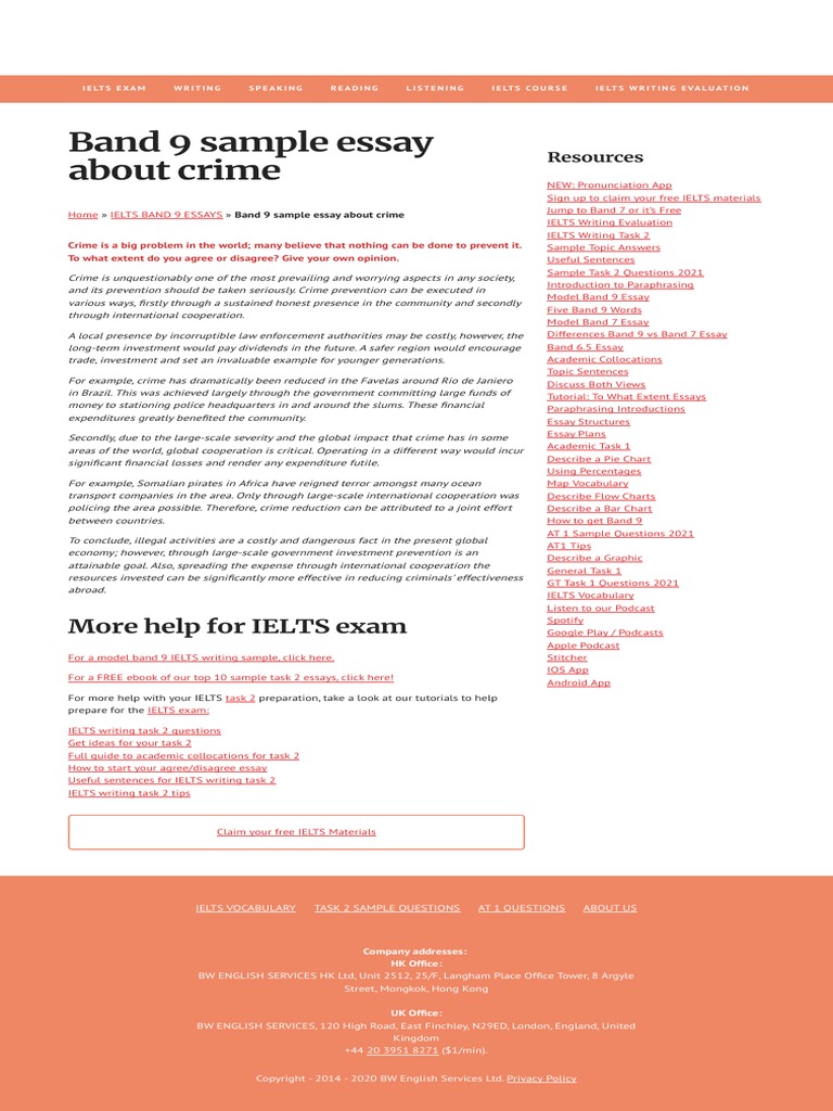 crime essay ielts