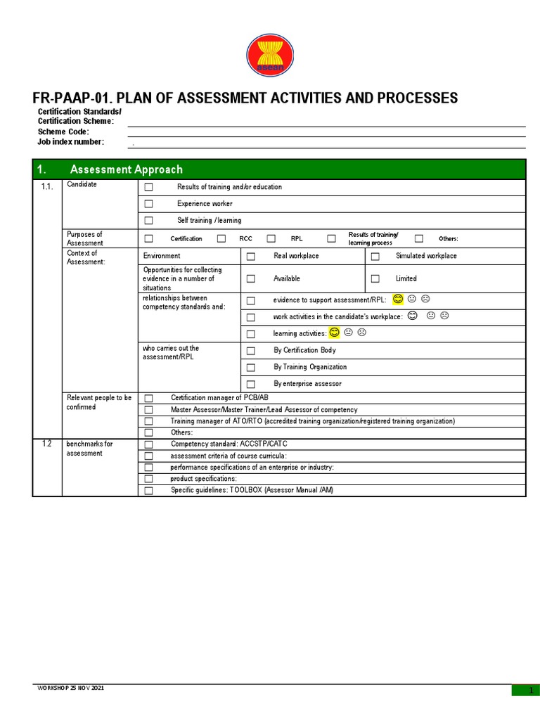PAAP Assessment Plan Overview | PDF | Certification | Test (Assessment)