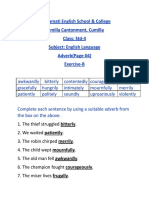 Mainamati English School & College Cumilla Cantonment, Cumilla Class: Std-4 Subject: English Language Adverb (Page-04) Exercise-B