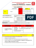 1ero 2°sesión de Aprendizaje - Iii Bimestre