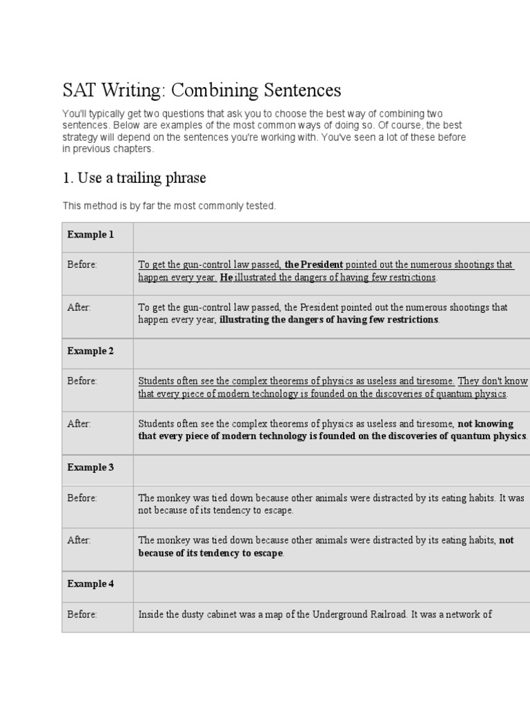 Combining Sentences A Guide to Strategies and Best Practices PDF
