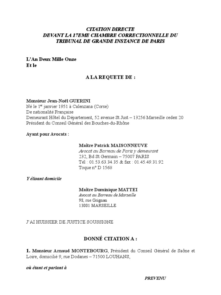 Citation Tribunal Blog 2 Diffamation Avocat