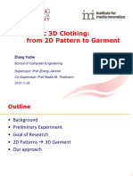 Automatic 3D Clothing - From 2D Pattern To Garment