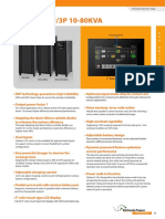 Online UPS Transformerless Type Galleon II 3P/3P 10-80KVA Selection Guide