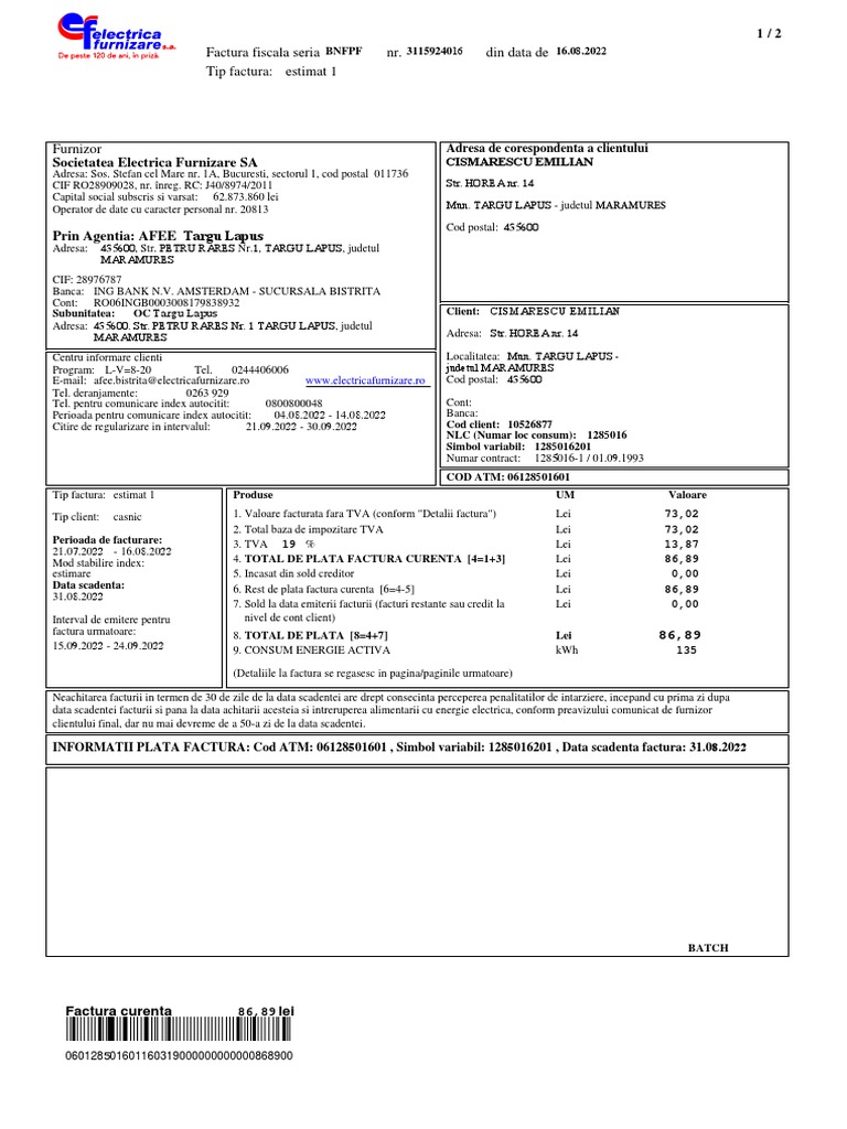 My Electrica Invoice | PDF