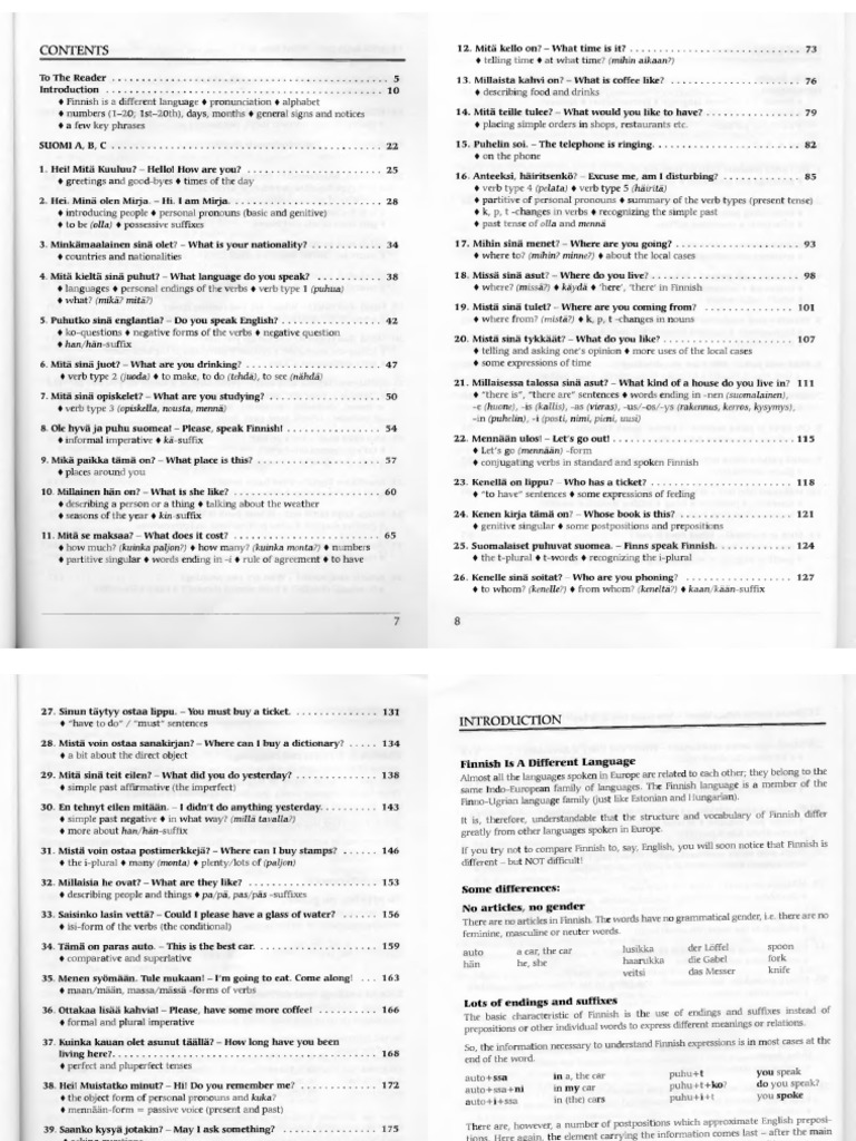 1from Start To Finnish - A Short Course in Finnish (PDFDrive) | PDF