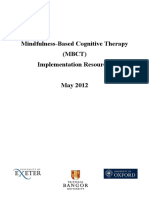 Mindfulness Based Cognitive Therapy MBCT