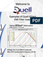 Examples of Quell's EESeal EMI Filter Inserts - MIL-STD-461 Test Results