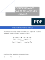 Introducción A Los Sistemas de Ecuaciones Lineales