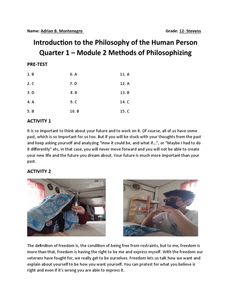 Introduction To The Philosophy of The Human Person Quarter 1 - Module 2 ...