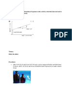 Experiment 3 Aim: To Determine The Adsorption of Aqueous Acetic Acid by Activated Charcoal and To Study The Adsorption Isotherm