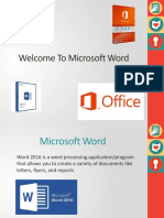 Welcome To Microsoft Word