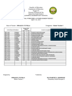 Republic of Education Department of Eduaction Region XI Division of Davao Del Sur Santa Cruz South District Agripina Elementary School