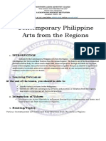 Lesson 1 - Contemporary Philippine Arts of The Other Regions