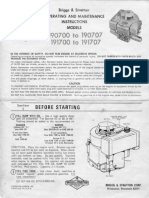 B&s 8hp Engine 190700-190707 Op Manual