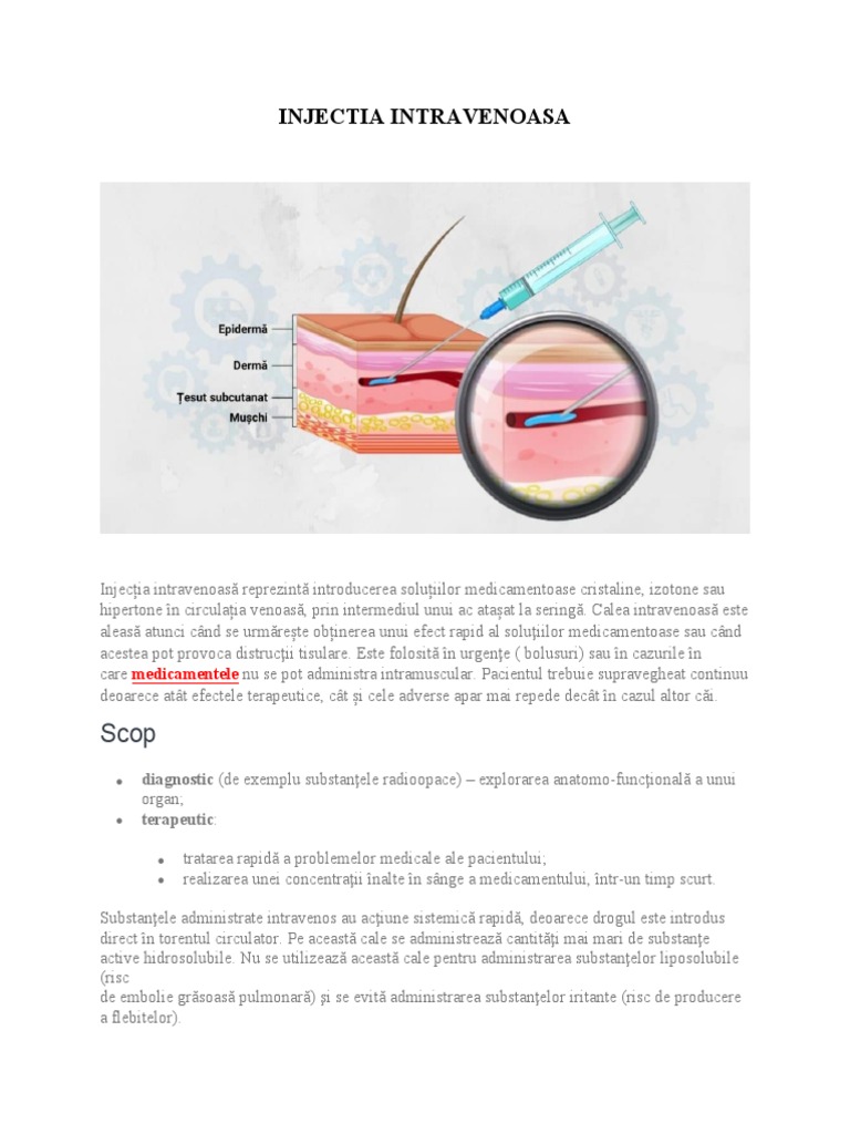 Injectia Intravenoasa | PDF
