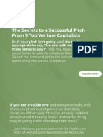 The Secrets To A Successful Pitch From 9 Top Venture Capitalists