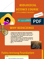 Why Biological Science