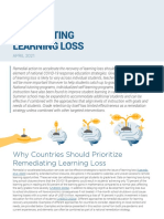 Why Countries Should Prioritize Remediating Learning Loss
