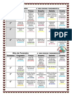 Aulas e atividades do 4o ano no mês de janeiro