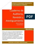 CUADERNOS DE AUDITORIA PARA AUMENTO DE CAPITAL ART. 18 RES. 19 SAREM