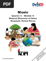 Music 9 Q3 Mod4 Musical Elements of Given Romantic Period Pieces