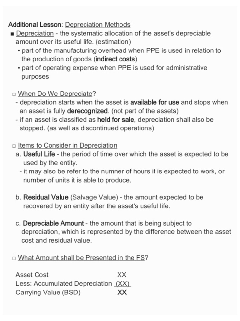 INT ACC 3 (Additional Lessons) | PDF