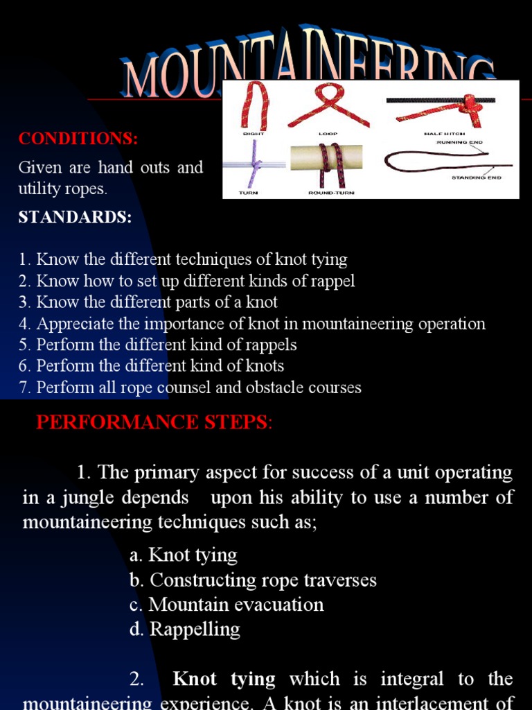 Mountaineering PDF Knot Rope