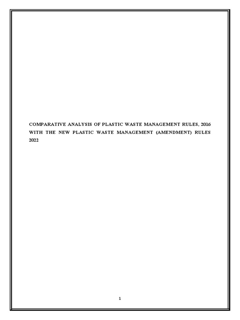 Plastic Waste Management Rules PDF Plastic Waste Management