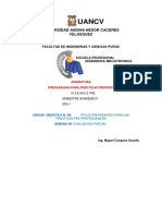 Evaluación parcial de preparación para prácticas preprofesionales UANCV