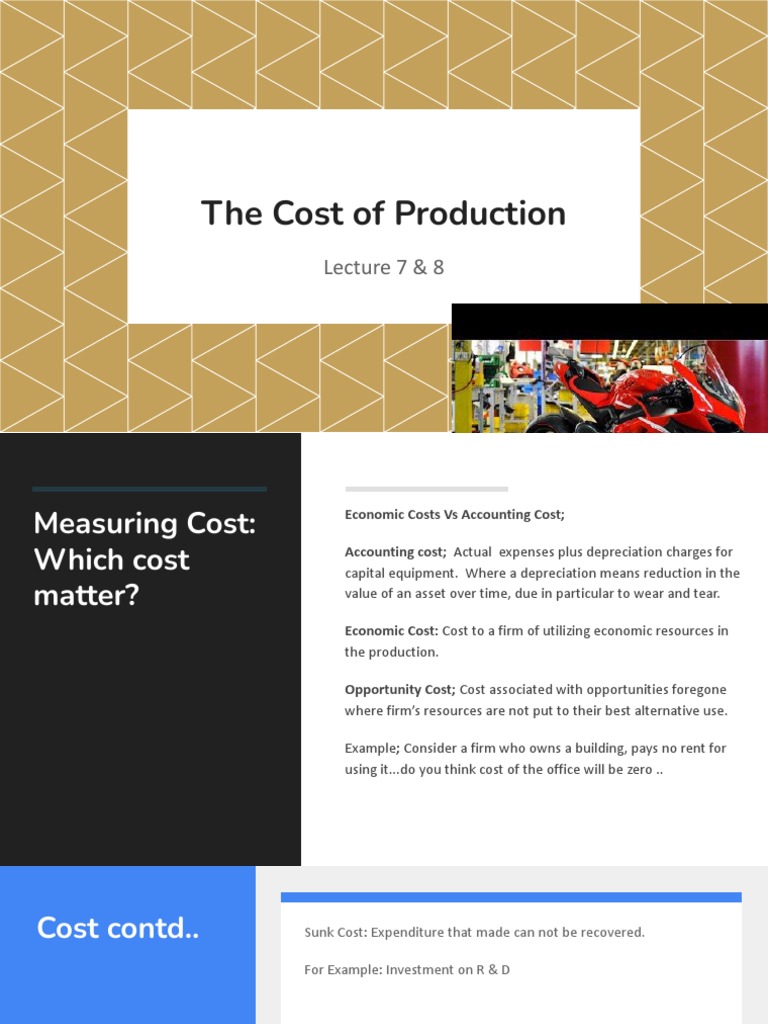Opportunity Cost in Production Costs | PDF | Average Cost | Cost