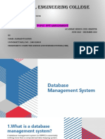 Aasan Engineering College Database Management System PPT Assignment