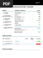 Onecard Statement (20 Jul 2022 - 19 Aug 2022) : Firoz Alam