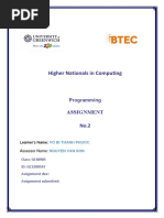 Higher Nationals in Computing: Assignment No.2