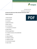 Listado de Articulos para Oficina Provincial Maria Triidad Sanchez.2