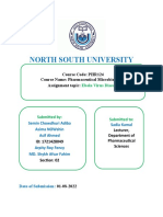 North South University: Course Code: PHR124 Course Name: Pharmaceutical Microbiology 1 Assignment Topic