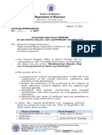 Mepartmtnt of Ebucatton: Division Memorandum NO. 7 2022